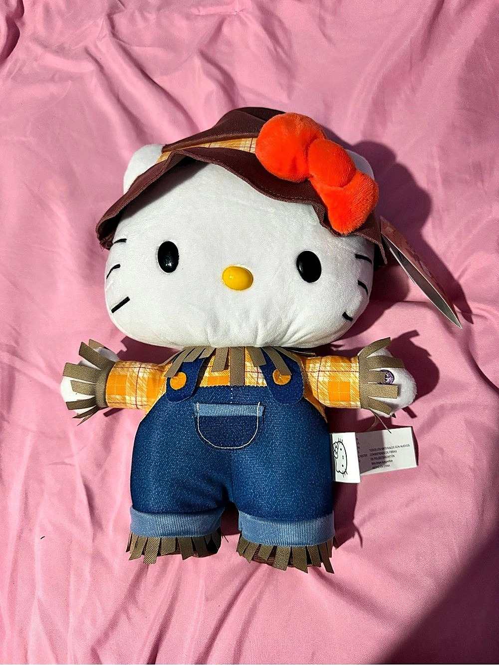 Hello Kitty Woody plush Toy in Blue & Brown NWT